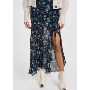 NEW Free People  Maxi Skirt  Femme Edge / Ink Combo 392A0H6